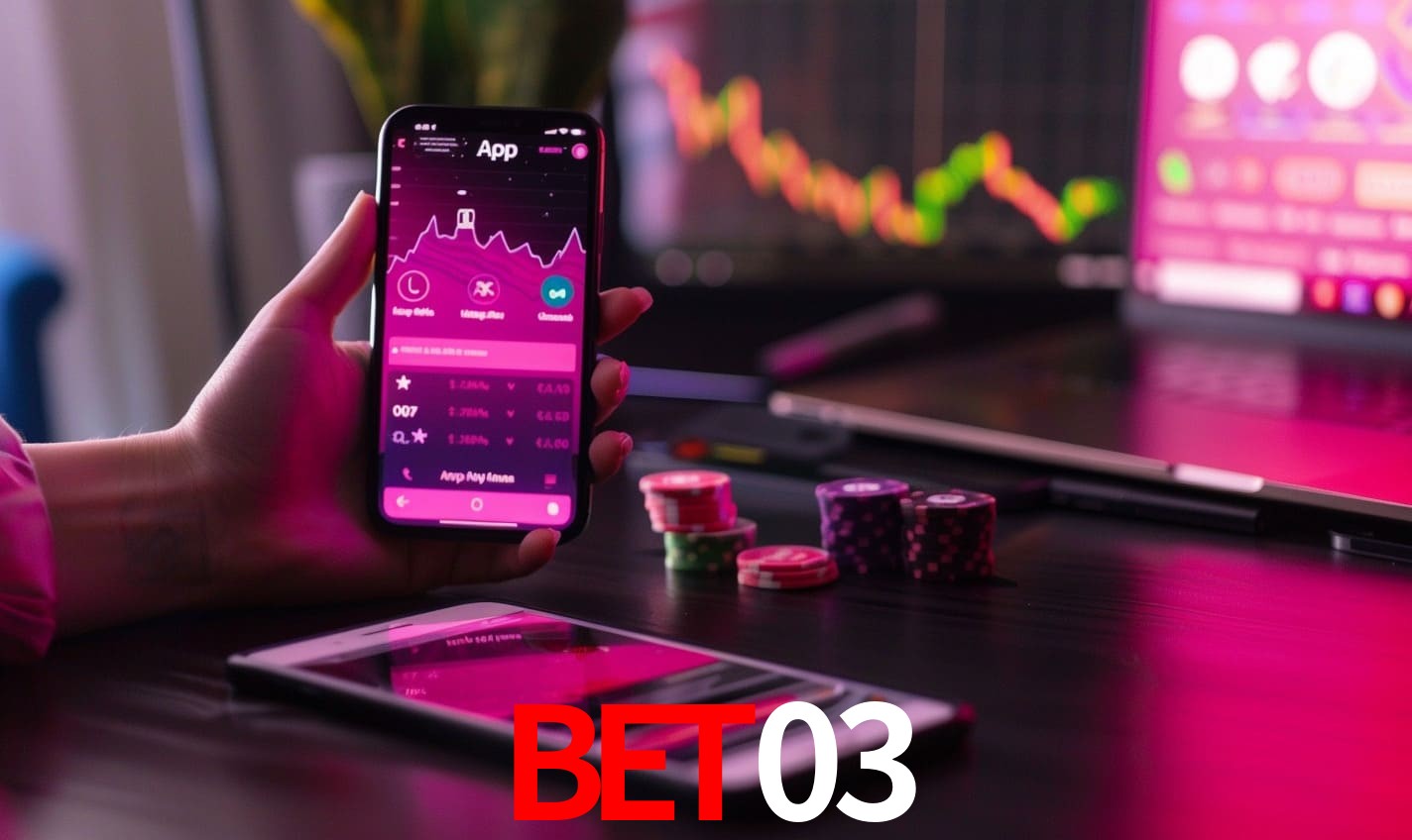 Comparação APP mobile vs versão web da bet03